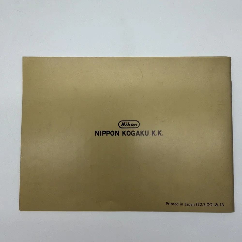 NIKON NIKKORMAT FTN CAMERA INSTRUCTION MANUAL 72.7. CO (EXCELLENT)